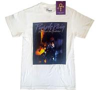 Prince - T-Shirt # S Unisex White # Purple Rain Square