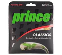 PRINCE Tripa Sintética w/Duraflex 16 Cordaje de Tenis (12m), Oro