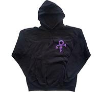 Prince Unisex Pullover Hoodie: Lotus Flower (Back Print) - X-Large - Black