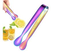 Princere de arranque, abrazadera de servicio de acero inoxidable para fiestas alimentarias: pinzas de servicio portátiles, compatibilidad ambiental sostenible, cubitos de hielo, frutas