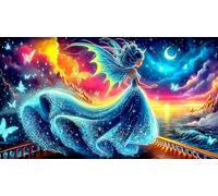 Princesa 1000 Piezas Puzzle para Adultos Juego Educativo relajación Juego Familiar Divertido & desafiante para Adultos y niños de 12 años y más 38x26cm/1000pcs