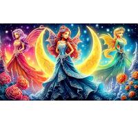 Princesa 1000 Piezas Puzzle para Adultos y niños de 12 años y más Papel Reciclado Juego Familiar Divertido & desafiante 38x52cm/1000pcs