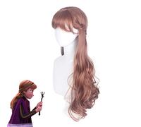 Princesa Anna Cosplay Peluca Olaf'S Adventure Cosplay Anna Peluca Mezcla Rubia Trenza Largo Pelo Sintético Para Fiesta ZAZ-316