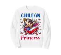 Princesa Chilena Dab Niña Vestido Bandera Tradición Souvenir Sudadera