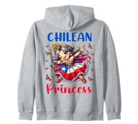 Princesa Chilena Dab Niña Vestido Bandera Tradición Souvenir Sudadera con Capucha