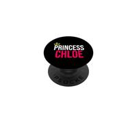 Princesa Chloe Niñas Mujeres Rosa Blanco Negro Diseño PopSockets PopGrip Adhesivo
