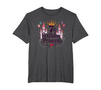 Princesa de 7º cumpleaños: celebración del Castillo Real Camiseta, Hombre Tallas Grandes, Jaspeado Oscuro, 3X Alto