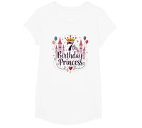 Princesa de 7º cumpleaños: celebración del Castillo Real Camiseta, Niñas, Blanco, Pequeña