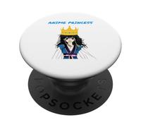 Princesa de Anime, fanáticos del Libro Manga, Regalos de Anime, Amor japonés PopSockets PopGrip Adhesivo
