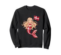 Princesa de Cuento de Hadas de Sirena danesa, Bonita Bandera de Dinamarca Sudadera