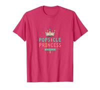 Princesa de paletas: mantente Fresca, gobierna la Dulce Corona de Verano Camiseta, Hombre, Rojo Jaspeado, XL