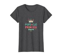 Princesa de paletas: mantente Fresca, gobierna la Dulce Corona de Verano Camiseta, Mujer, Jaspeado Oscuro, L