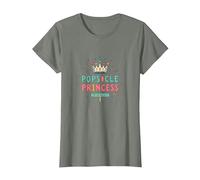 Princesa de paletas: mantente Fresca, gobierna la Dulce Corona de Verano Camiseta, Mujer, Verde Militar Jaspeado, 3XL