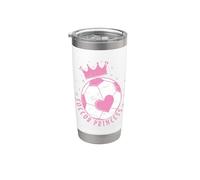 Princesa del fútbol Vaso térmico de acero inoxidable de doble pared