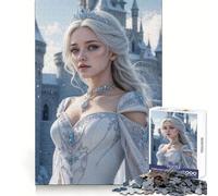 Princesa del Hielo, Rompecabezas de 1000 Piezas para Adolescentes, Juguete de lógica Fuerte, Mente Relajada, Bordes claros, Sorpresa de cumpleaños 38x26cm