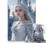 Princesa del Hielo, Rompecabezas de 1000 Piezas para Adolescentes, Juguete Que desafía la Mente, Pasatiempo Relajante, Corte preciso, Regalo Encantador 38x52cm