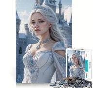 Princesa del Hielo, Rompecabezas de 1000 Piezas para Adolescentes, Juguete Que desafía la Mente, Pasatiempo Relajante, Corte preciso, Regalo Encantador 38x52cm