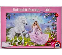 Princesa El Unicornios Schmidt 100 Piezas Juegos de Combinar Puzle Ingenio 55565