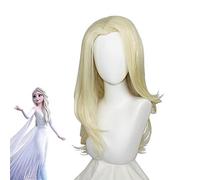 Princesa Elsa Ice Snow Queen Cosplay Peluca Larga Ondulada Rubia Ola Suelta Hairpiece Disfraz de Carnaval de Halloween Juego de Rol Pelucas ZL001