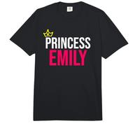 Princesa Emily Niñas Mujeres Rosa Blanco Negro Diseño Comfort Colors Adult Heavyweight T-Shirt