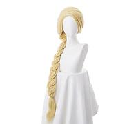 Princesa enredada 120 cm 47 "Rubia Recta Super Larga Cosplay Peluca Rapunzel Synthetic Hair Anime Wig + Wig Cap