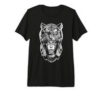 Princesa Guerrera Tigre Chica Nativa Camiseta Premium