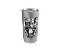Princesa Guerrera Tigre Chica Nativa Vaso térmico de acero inoxidable de doble pared