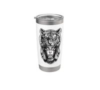 Princesa Guerrera Tigre Chica Nativa Vaso térmico de acero inoxidable de doble pared