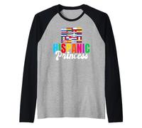 Princesa Hispana Mexicana Hispana Camiseta Manga Raglan