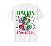 Princesa Italiana Chica Dab Vestido Bandera Cultura Niños Camiseta