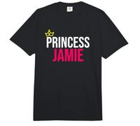 Princesa Jamie Niñas Mujeres Rosa Blanco Negro Diseño Cumpleaños Comfort Colors Adult Heavyweight T-Shirt