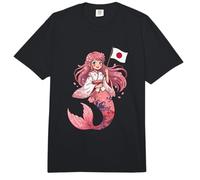 Princesa Japonesa de Sirena Sakura - Bonito Recuerdo de la Bandera de Japón Comfort Colors Adult Heavyweight T-Shirt