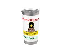 Princesa Juneteenth del abuelo Chica Negra Chica Mágica Melanina Chicas Vaso térmico de acero inoxidable de doble pared