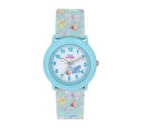 Princesa Lillifee - Niña Cuarzo Reloj de Pulsera - Caja de aleación - Correa de Tela en Multicolor - Resistente al Agua 3 Bar - Diseño de Mariposa
