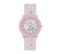 Princesa Lillifee - Niña Cuarzo Reloj de Pulsera - Caja de aleación - Correa de Tela en Multicolor - Resistente al Agua 3 Bar - Diseño de Mariposa