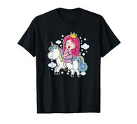 Princesa Montando un Caballo Unicornio Camiseta gráfica económica