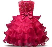 Princesa Poofy Flor niñas Vestidos cumpleaños Fiesta Cosplay Boda Desfile Fiesta Vestido