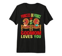Princesa Príncipe Dios Mamá Te Ama Negro Baby Shower Género Camiseta Premium