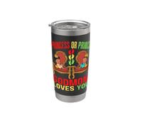 Princesa Príncipe Dios Mamá Te Ama Negro Baby Shower Género Vaso térmico de acero inoxidable de doble pared