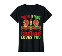 Princesa Príncipe Dios Papá Te Ama Negro Baby Shower Género Camiseta gráfica económica