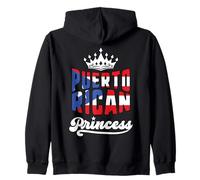 Princesa puertorriqueña herencia hispana bórica chicas de Sudadera con Capucha