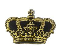 Princesa Reina Corona - Parches Termoadhesivos Bordados Aplique Para Ropa, Tamaño: 8,3 x 7,3 cm