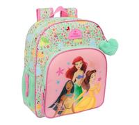 PRINCESAS DISNEY BLOOM - Mochila Escolar Niño, Mochila Infantil, Adaptable a Carro, Ideal para Niños en Edad Escolar, Cómoda y Versátil, Calidad y Resistencia, 32x12x38 cm