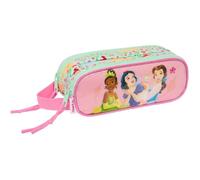 Princesas Disney Bloom - Portatodo Doble Niño, Estuche Infantil, Estuche Niño, Ideal para Niños en Edad Escolar, Cómodo y Versátil, Calidad y Resistencia, 21x6x8 cm