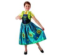 Princesas Disney - Disfraz Anna Fever Deluxe, para niñas, Color Azul y Amarillo (Rubie'S 610904)