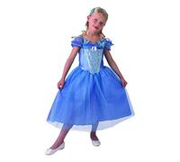 Princesas Disney - Disfraz Cenicienta Live Action, para niñas, Talla M, Color Azul (Rubie'S 610777-M)