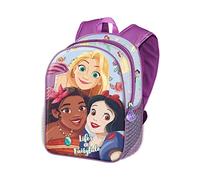 Princesas Disney Lovely-Mochila 3D Pequeña, Multicolor