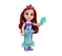 Princesas Disney - Mi Amiga Ariel Grande para Niñas - Muñeca de 38 cm de Altura Que Incluye Vestido, Zapatos y Tiara Extraíbles - Muñeca con Preciosos Detalles para niñas con 3 años +