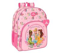 Safta Mochila escolar PRINCESAS DISNEY Happy infantil Adaptable a carro 33x14x42 cm