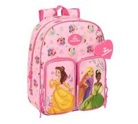 PRINCESAS DISNEY - Mochila Infantil, Adaptable a Carro, Fácil Limpieza, Ideal para Niños de Diferentes Edades, Cómoda y Versátil, Calidad y Resistencia, 26x11x34 cm